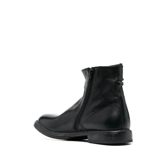 Moma Tronchetto Uomo Vitello Black smooth-grain leather boots Size EU 46 US 13 - Picture 3 of 5